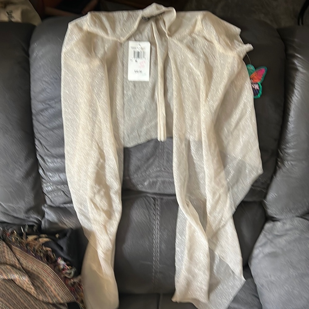 Medium Self Esteem gold top 80% nylon 20%Lurex